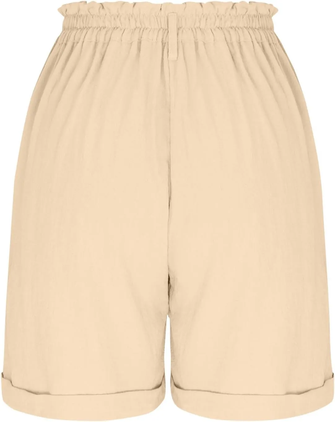 Women's Bermuda Shorts with Pockets 2025 Summer Casual Elastic Waist Lounge Short Pants High Waisted Dressy Shorts